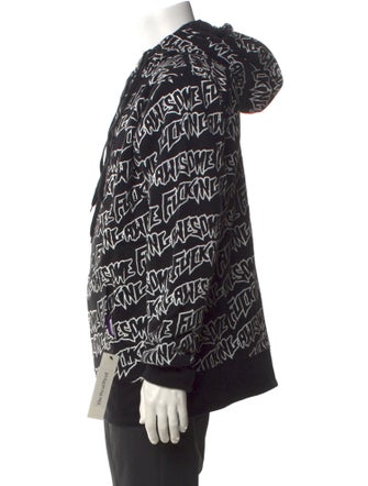 Fucking Awesome All-Over Logo Print Zip-Up Reversible Printed Hoodie