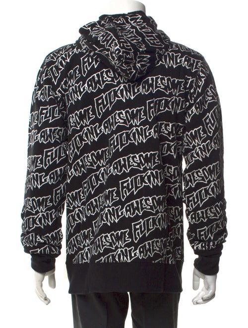 Fucking Awesome All-Over Logo Print Zip-Up Reversible Printed Hoodie