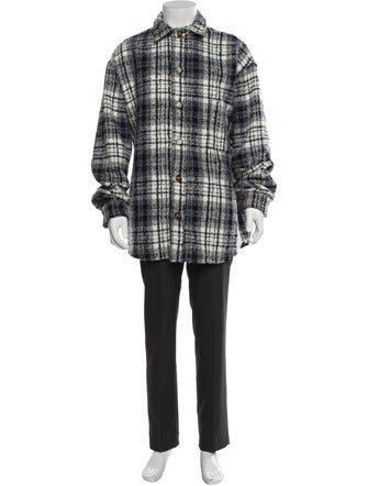 Fucking Awesome Plaid Print Overcoat