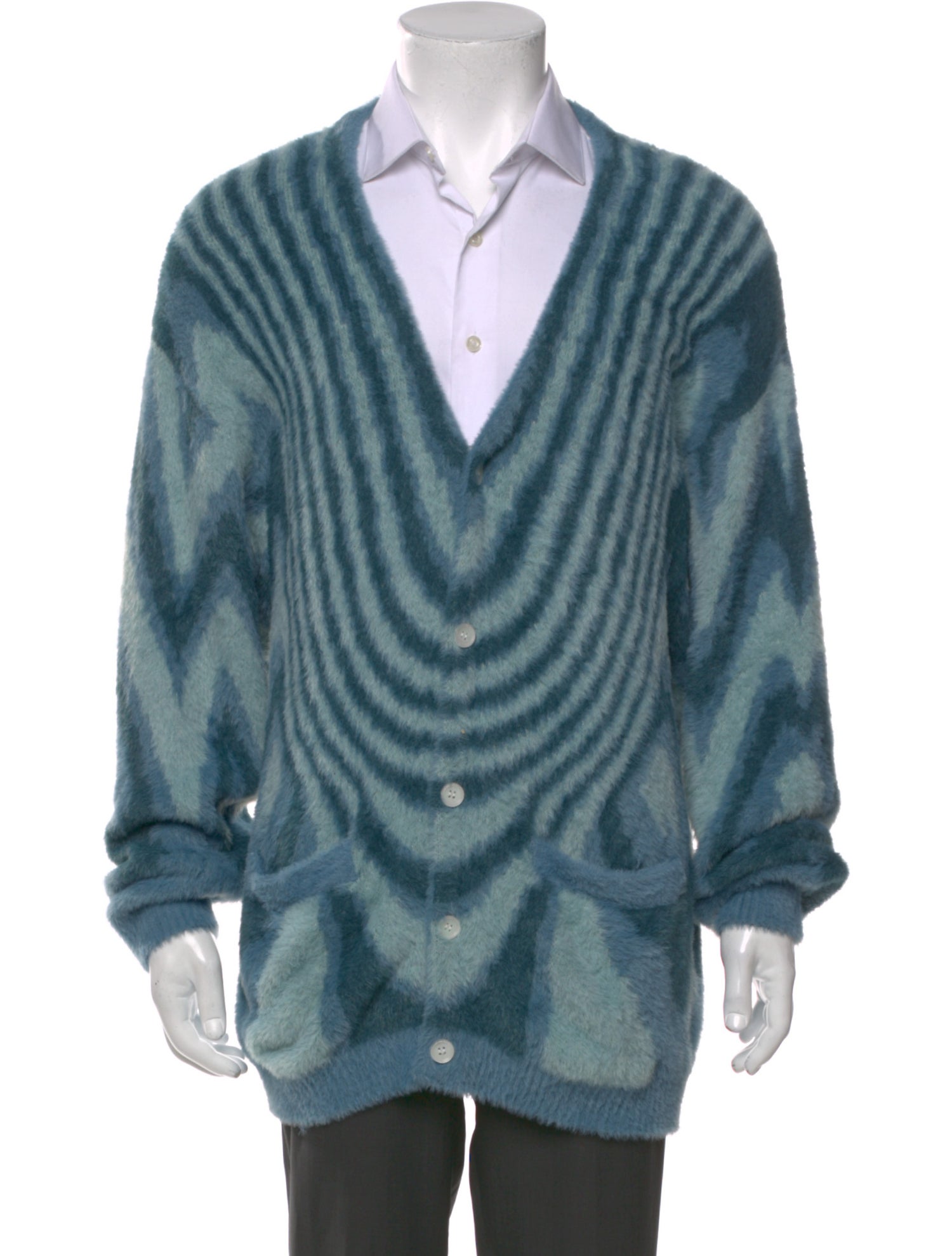 Fucking Awesome Striped V-Neck Cardigan