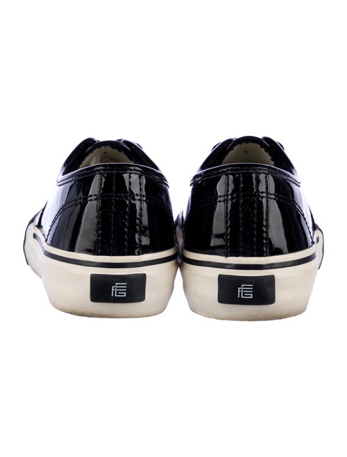Fumito Ganryu Patent Leather Colorblock Pattern Sneakers