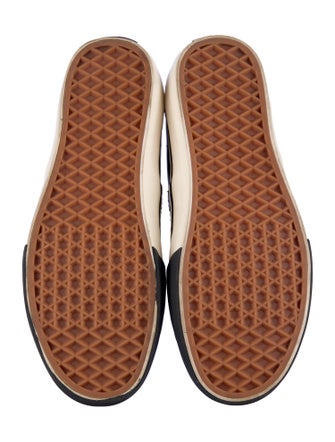 Fumito Ganryu Patent Leather Colorblock Pattern Sneakers