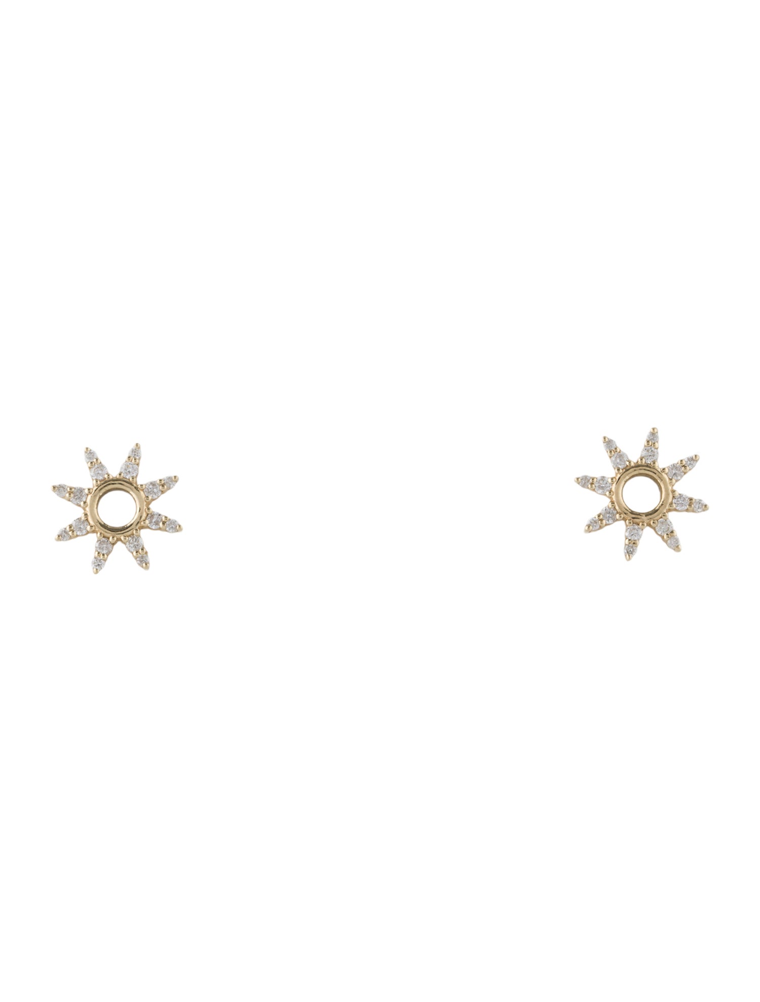 Three Stories 14K Diamond Open Star Charms