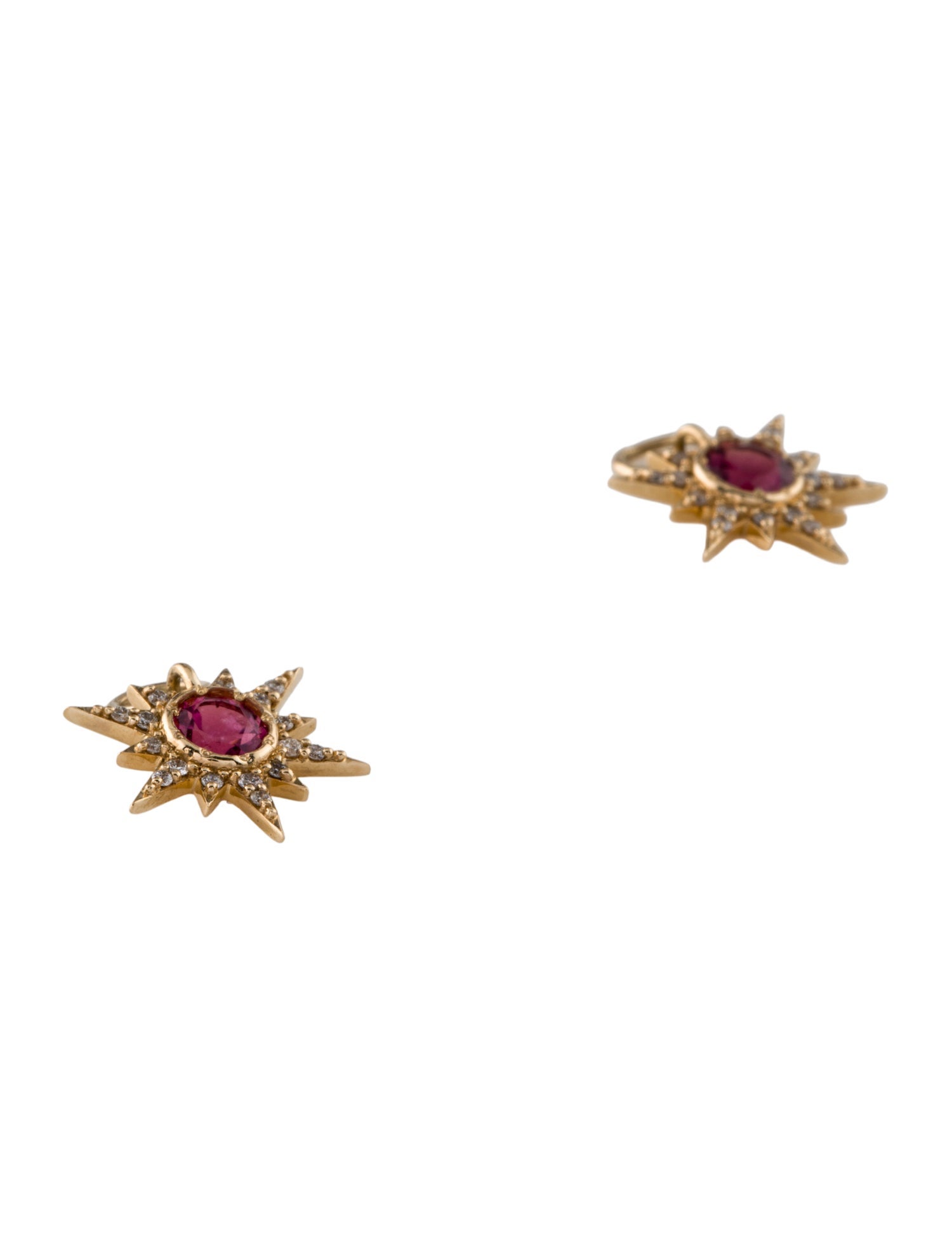 Three Stories 14K Tourmaline & Diamond Tiny Love Explosion Earring Jackets