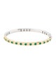 Three Stories 1.02ctw Emerald & Diamond Bangle Bracelet