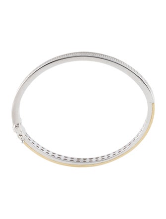 Three Stories 1.84ctw Sapphire Two-Toned Rainbow Bangle Bracelet