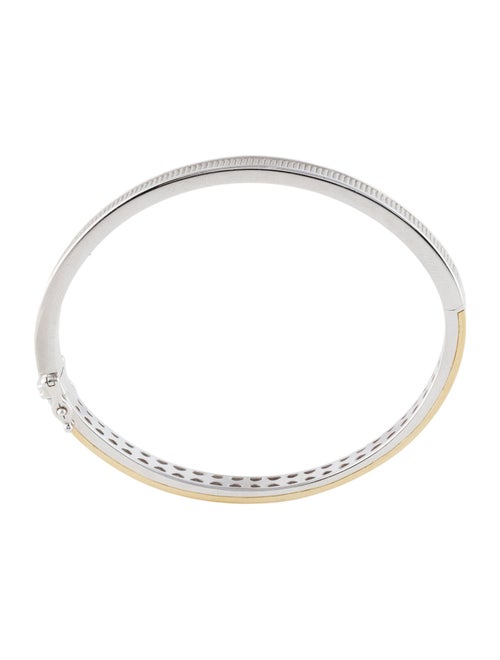 Three Stories 1.84ctw Sapphire Two-Toned Rainbow Bangle Bracelet