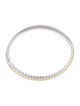 Three Stories 1.84ctw Sapphire Two-Toned Rainbow Bangle Bracelet
