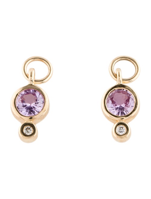 Three Stories 14K Diamond & Sapphire Tiny Earring Enhancers