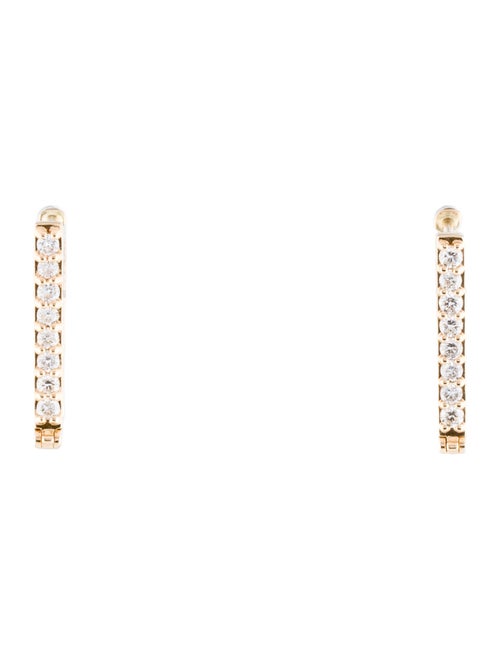 Three Stories 14K Sapphire & Diamond Two-Sided Rectangular Hoop Earrings