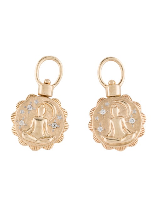 Three Stories 14K Multistone & Diamond Spirtual Lotus Flower Convertible Charms