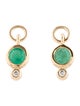Three Stories 14K Diamond & Emerald Tiny Earring Enhancers