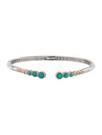 Three Stories Turquoise & Diamond Cuff Bracelet