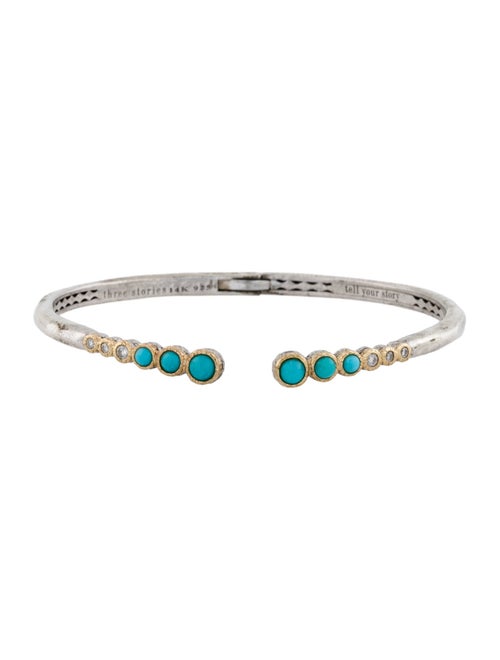 Three Stories Turquoise & Diamond Cuff Bracelet