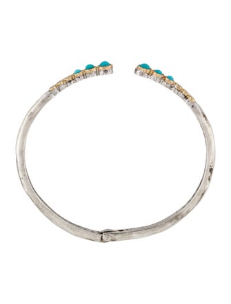 Three Stories Turquoise & Diamond Cuff Bracelet