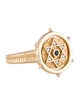 Three Stories 14K Hamsa and Star of David Double Sided Flip Ring