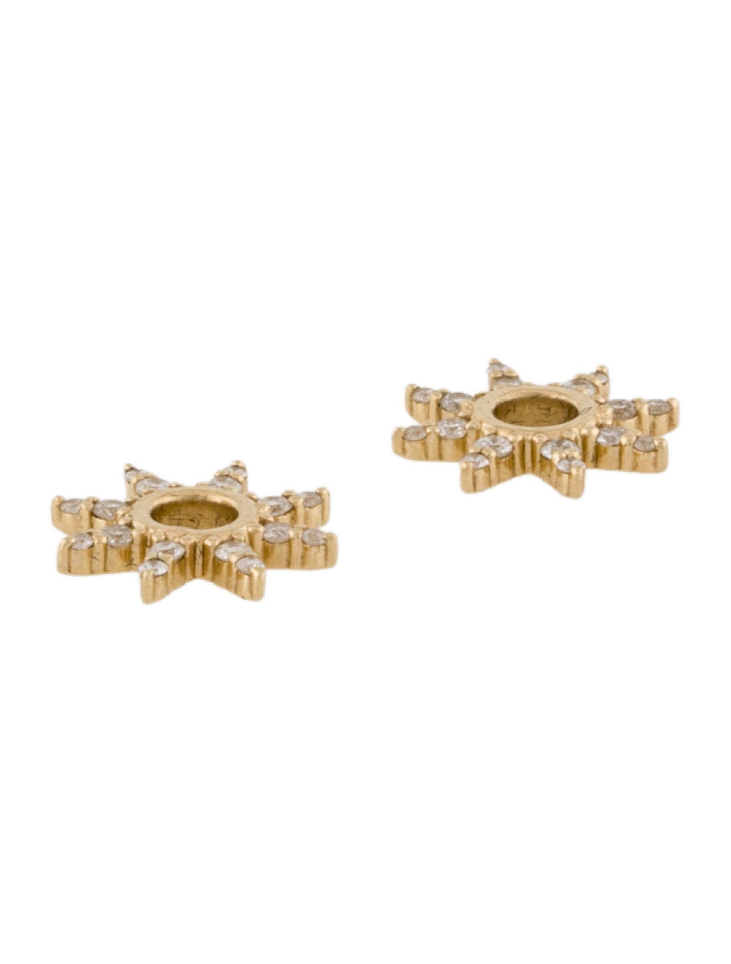 Three Stories 14K Diamond Starburst Earring Jackets