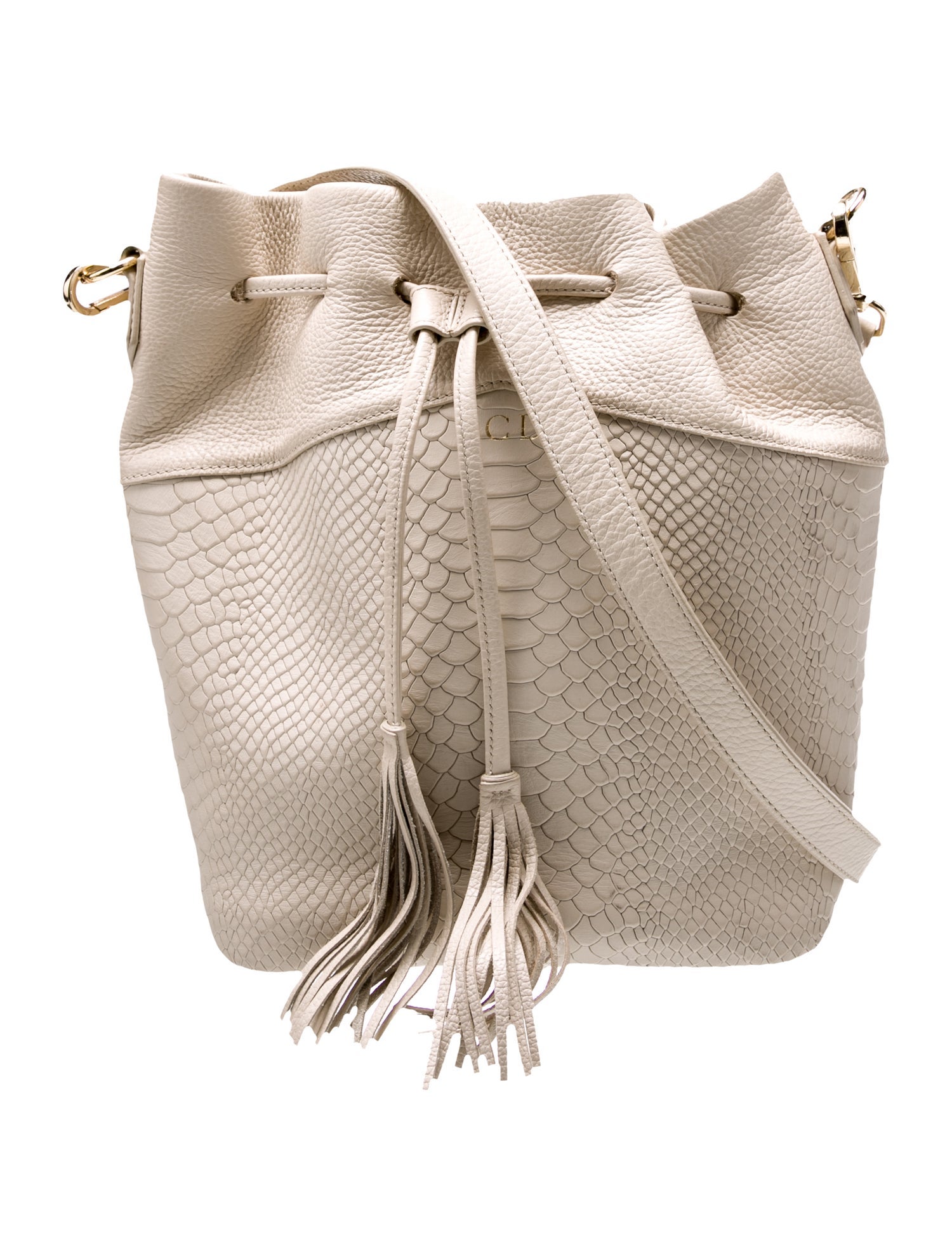 Gigi Python Bucket Bag