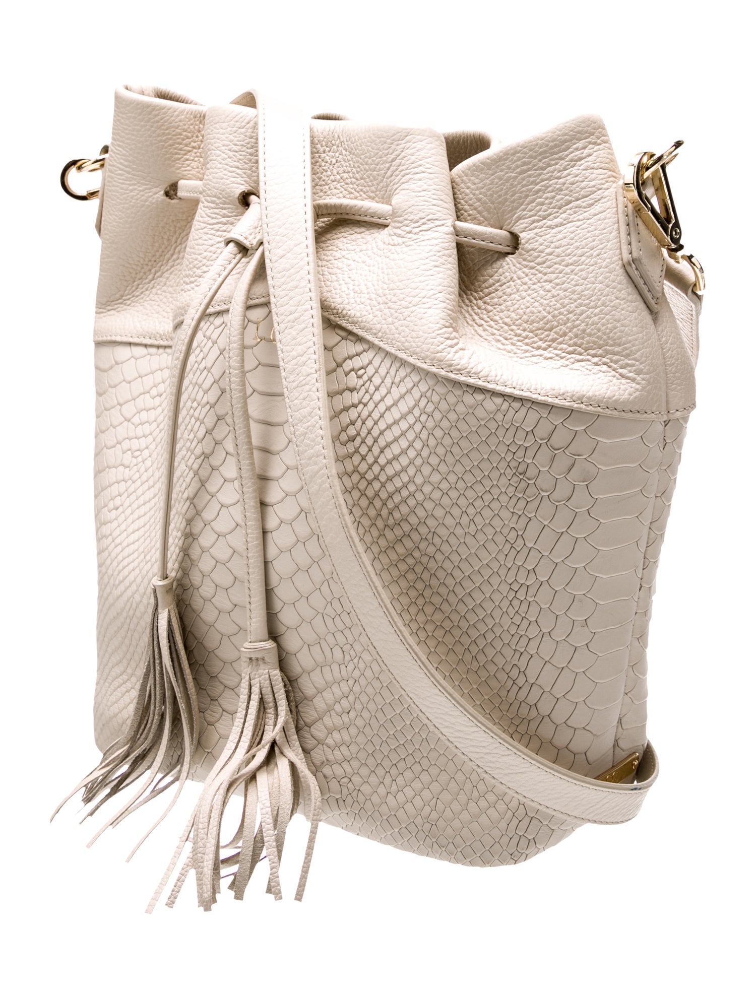 Gigi Python Bucket Bag