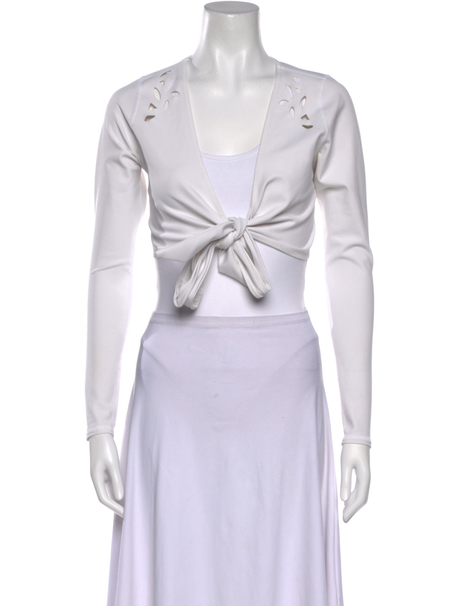 Gigi Nylon V-Neck Crop Top