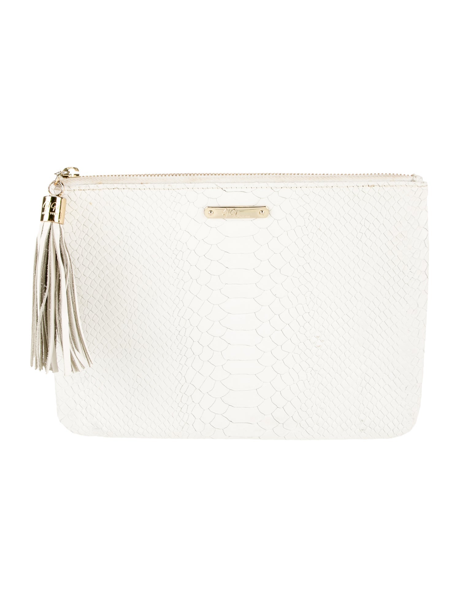 Gigi Embossed Leather Clutch