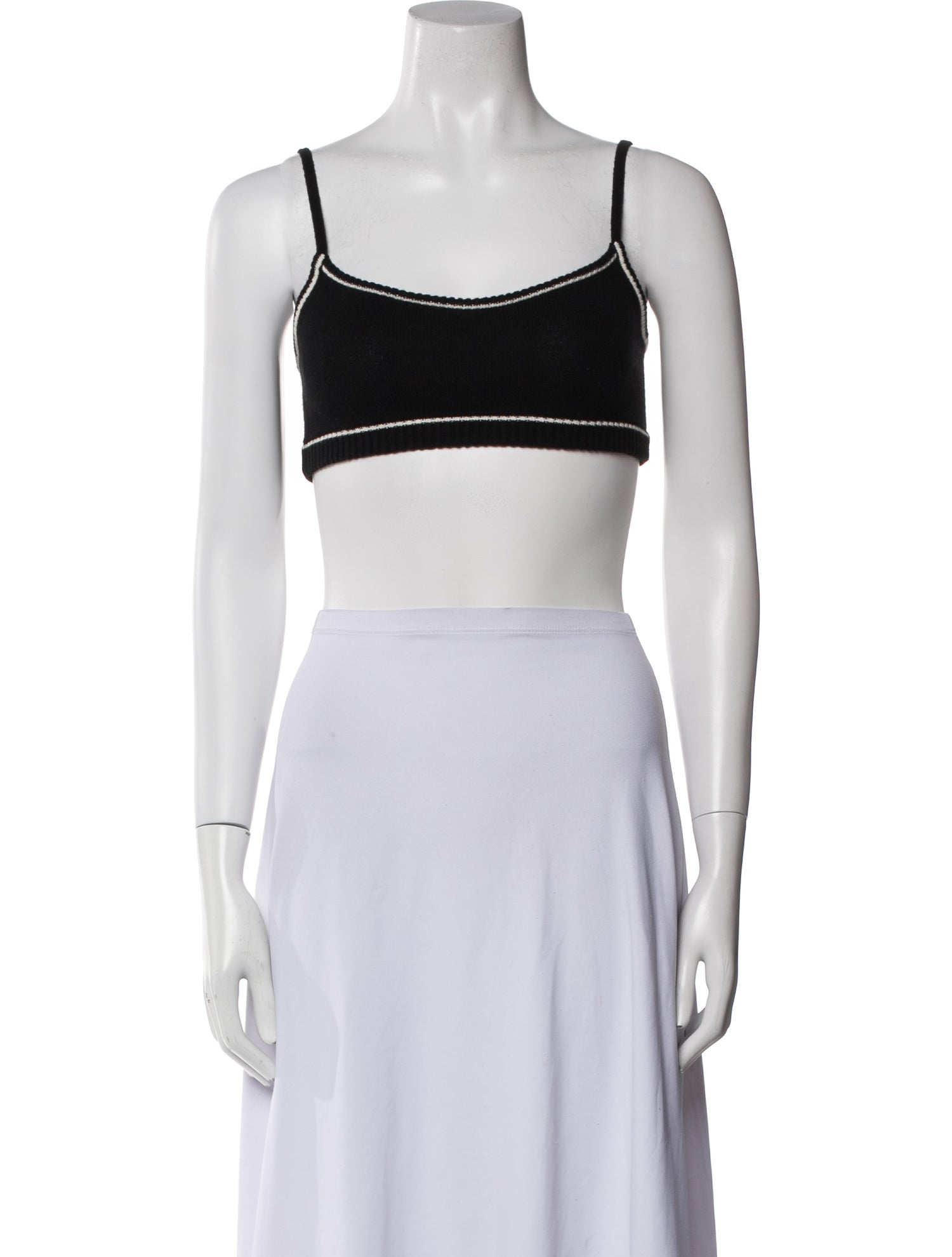 Gigi Wool Square Neckline Crop Top