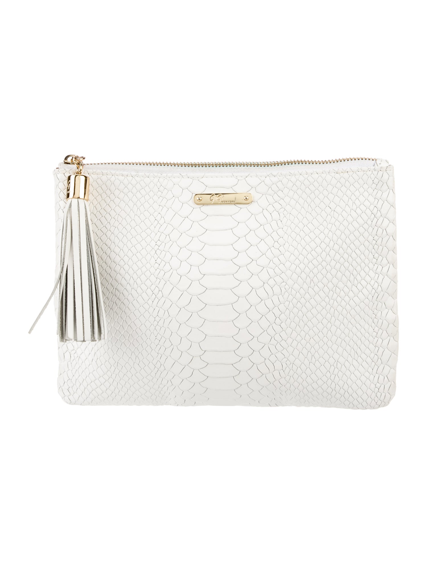 Gigi Embossed Leather Clutch