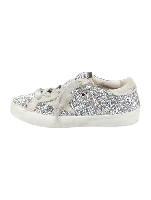 Golden Goose Kids' Distressed Glitter Sneakers