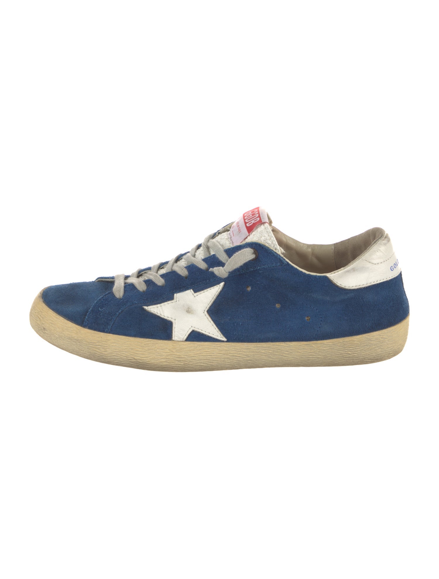 Golden Goose Suede Colorblock Pattern Sneakers