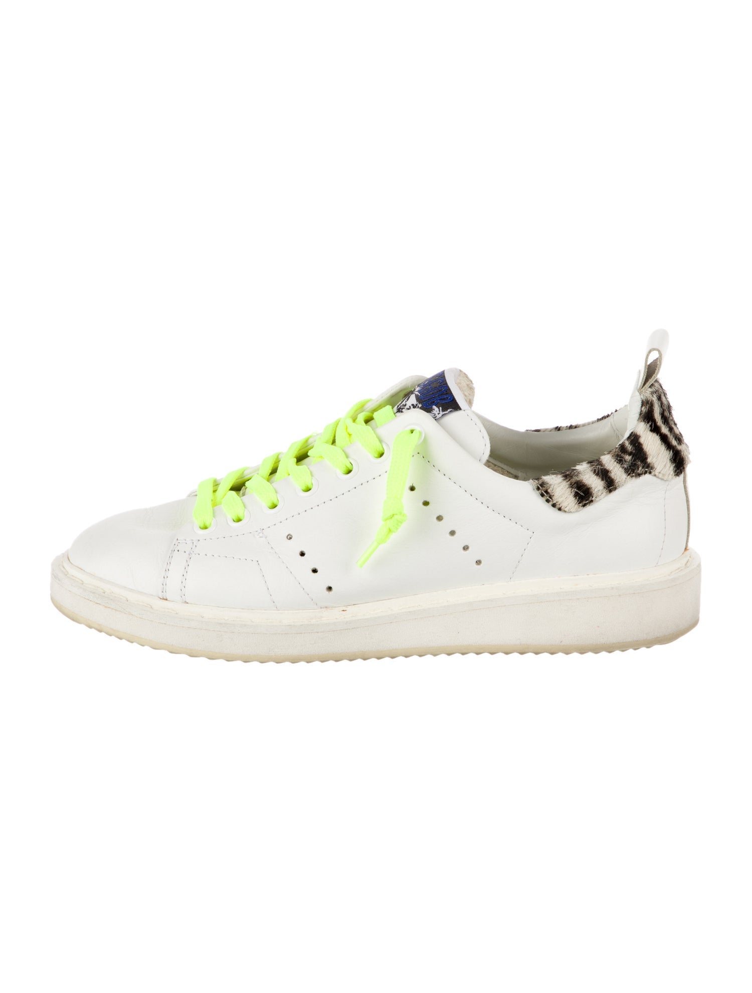 Golden Goose Leather Animal Print Sneakers