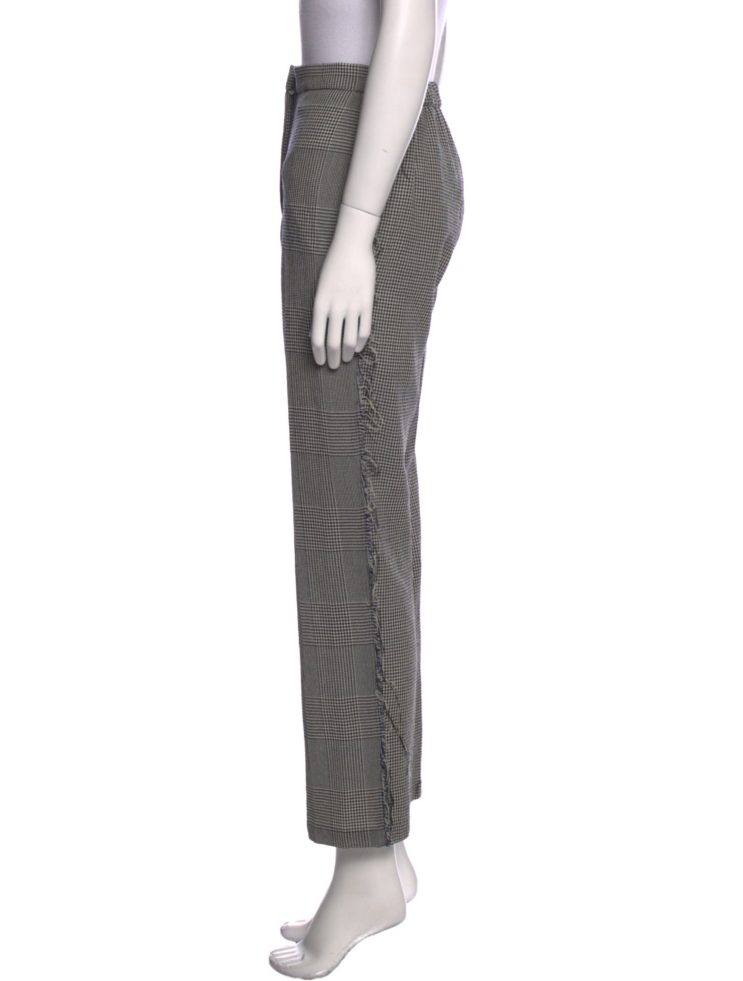 Golden Goose Houndstooth Print Straight Leg Pants