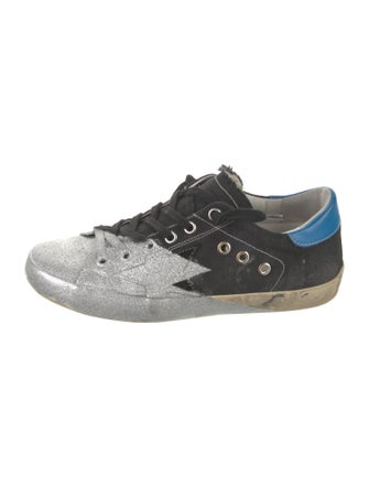 Golden Goose Canvas Colorblock Pattern Sneakers