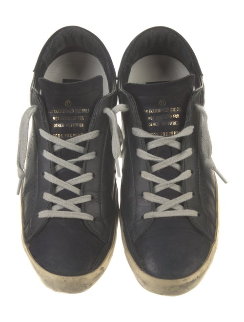 Golden Goose Leather Whipstitch Trim Sneakers