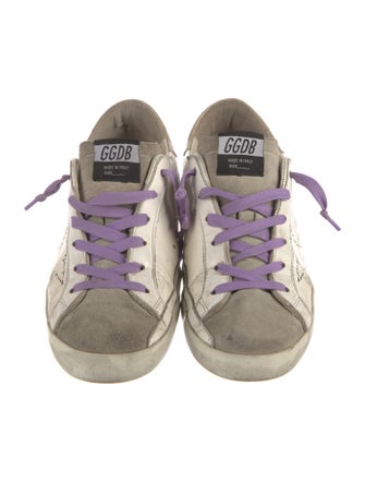 Golden Goose Leather Printed Sneakers