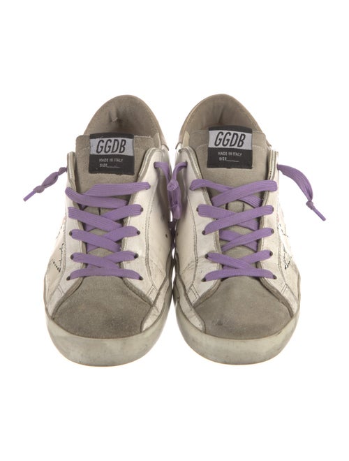 Golden Goose Leather Printed Sneakers