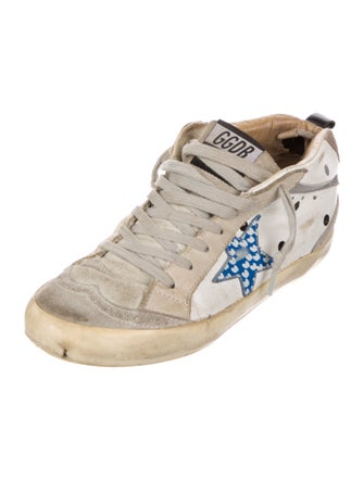 Golden Goose Leather Printed Sneakers