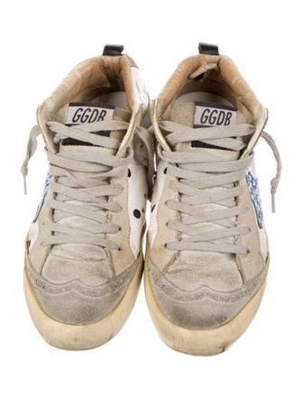 Golden Goose Leather Printed Sneakers