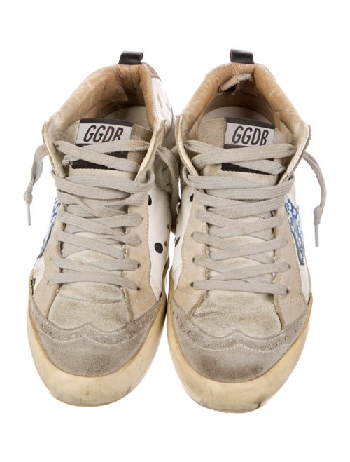 Golden Goose Leather Printed Sneakers