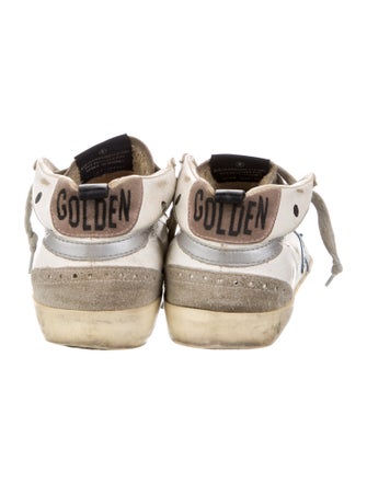 Golden Goose Leather Printed Sneakers