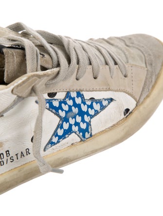 Golden Goose Leather Printed Sneakers