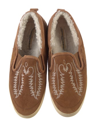 Golden Goose Suede Embroidered Accent Sneakers