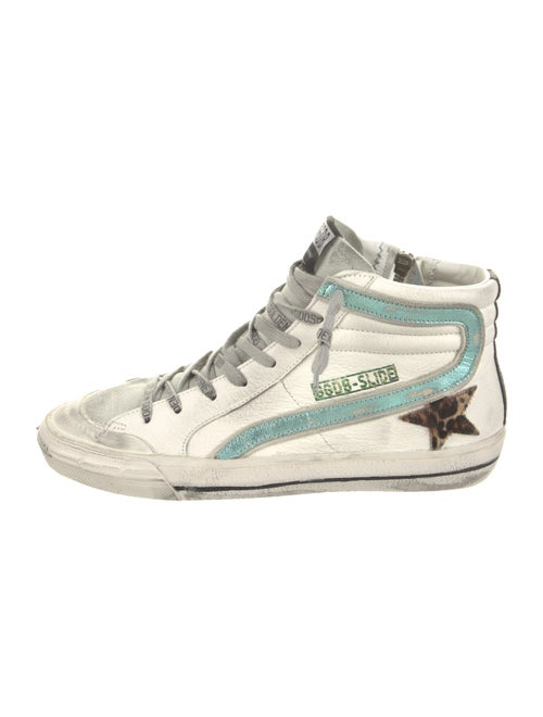 Golden Goose Leather Printed Sneakers