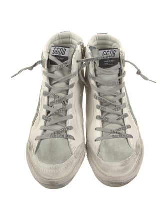 Golden Goose Leather Printed Sneakers