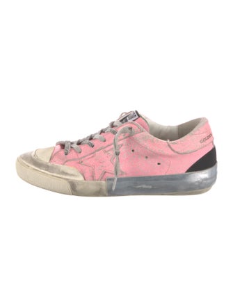 Golden Goose Leather Printed Sneakers