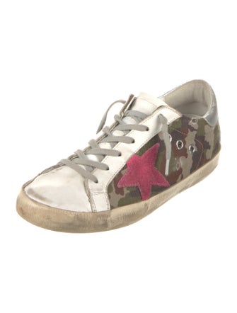 Golden Goose Canvas Printed Sneakers