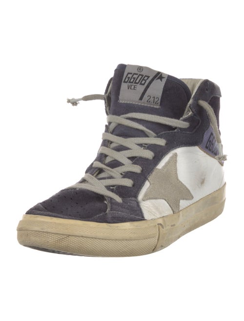 Golden Goose Leather Printed Sneakers