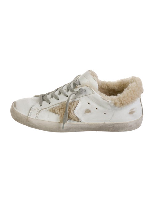 Golden Goose Leather Animal Print Sneakers