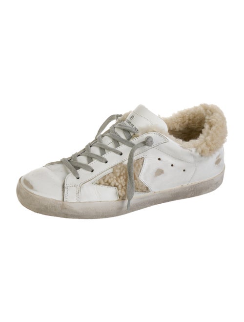 Golden Goose Leather Animal Print Sneakers