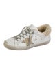 Golden Goose Leather Animal Print Sneakers