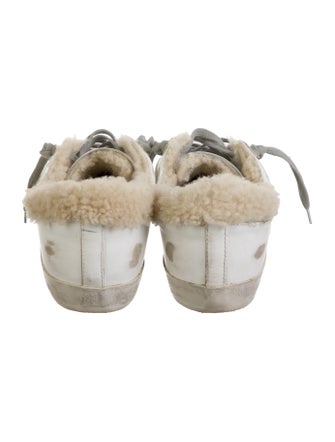 Golden Goose Leather Animal Print Sneakers